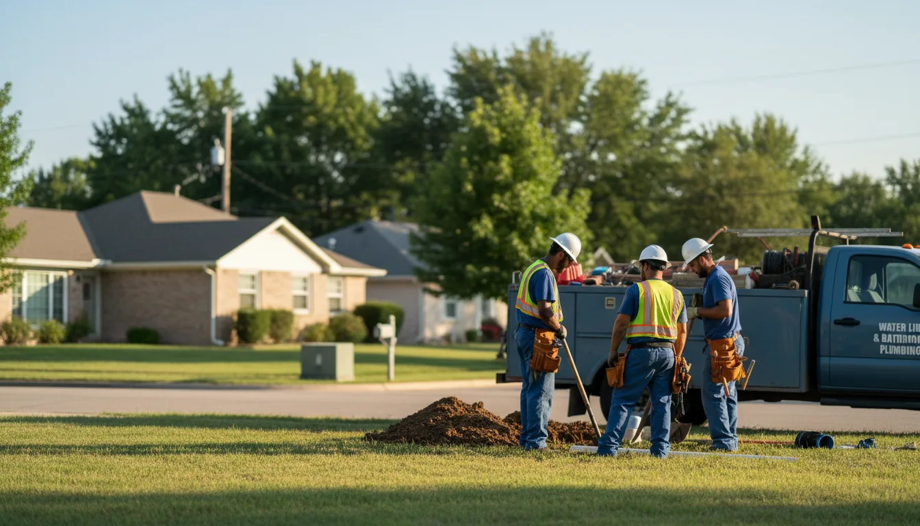 Residential water line and bathroom plumbing service in Bolivar, NY